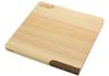 Planche à découper Daiwa Sangyo avec support, Lavable au lave-vaisselle, Bois de Hinoki léger, Fabriquée au Japon, Résistante à la moisissure, Carrée, 22 cm