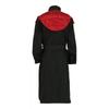 Salvatore Ferragamo Asymmetrical Zip Detail Belted Trench Coat Black Red