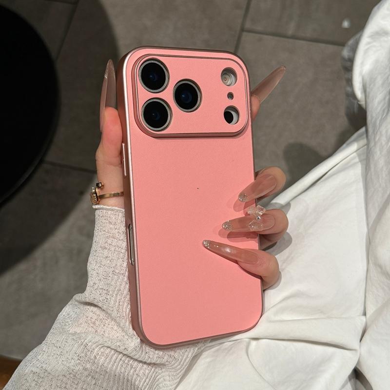 Luxury Matte Cortex Plain Phone Case For For Iphone 11 12 13 14 15 16 17 Pro Max Plus Air Shockproof Bumper Back Cases Cover