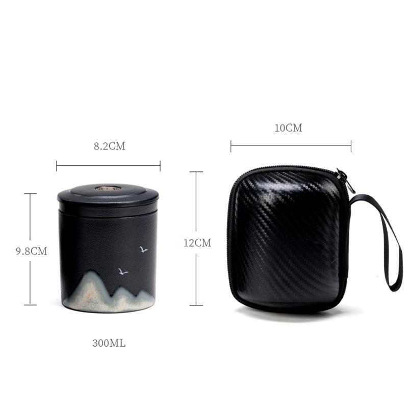 Ceramic Quick Tea Cup Kung Fu Tea Set Portable Bag Tea Brewing Cup