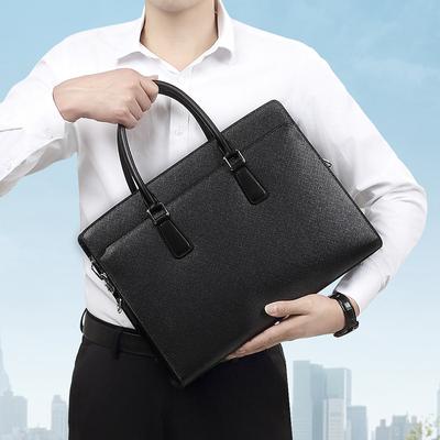 Borsa da uomo in vera pelle, moda business, antifurto, con codice di blocco, borsa da uomo Premium Sense, valigetta da uomo