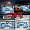 2D Blue Silver Balloon Birthday Backdrop, Boys Party Decor Banner