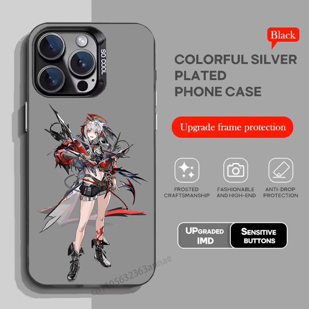 Arknights Game W phone Case for iPhone 17 11 12 Pro Max Plus Mini Air SE  16e 14 15 16 13 Soft Shell
