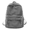 Sac à dos en velours pour l'école pour femmes automne et hiver nouvelle version coréenne simple étudiants du collège et du lycée grande capacité décontracté velours côtelé