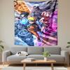 "Anime Ninja Team Dynamic Artwork" Patterned Tapestry Decorative Wall Hanging, Home Bedroom Living Room Decor
