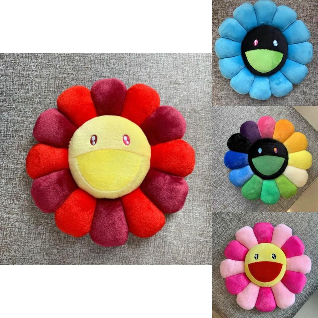 Cute And Vibrant 40cm Takashi Murakami Rainbow Flower Pillow Plush For Collectors