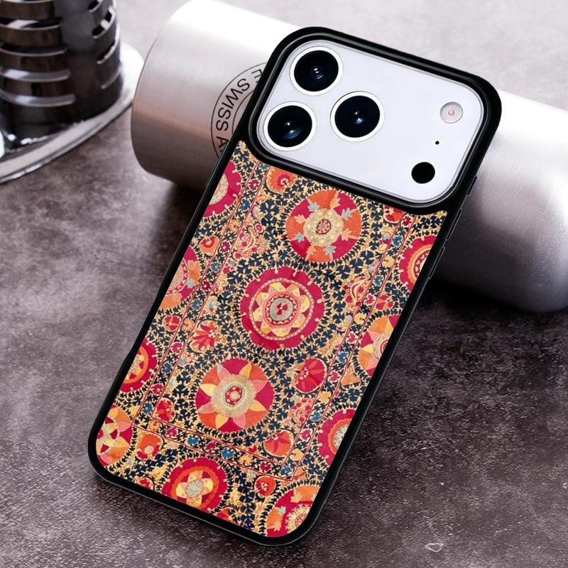 

Embroidery Flowers soft Phone Case For iPhone 17 16 15 14 13 12 11 Pro Max Plus 17Air Soft Silicone Cover iPhone 14 Pro Max