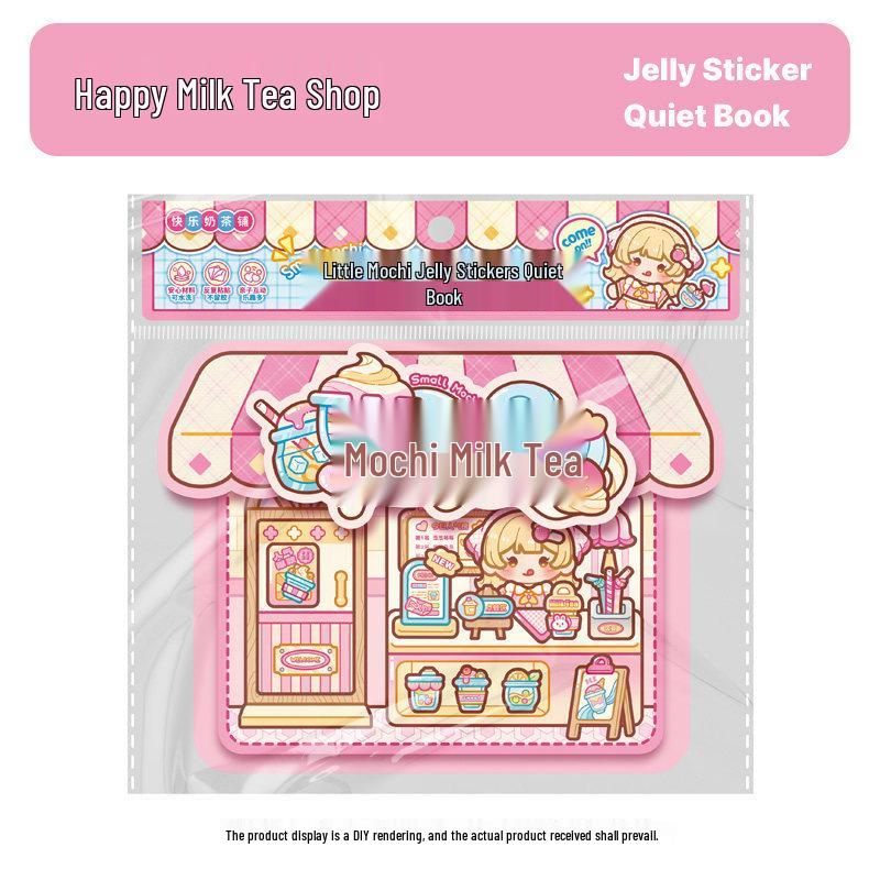 Mochi Jelly Sticker Book: DIY Cartoon Quiet Book for Girls – New Style, No-Cut, Handmade