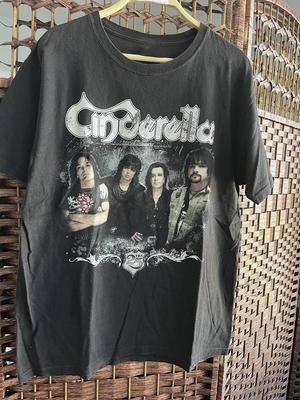 Cinderella Band Tour Schwarzes Kurzarm-Unisex-T-Shirt Alle Größen QX586