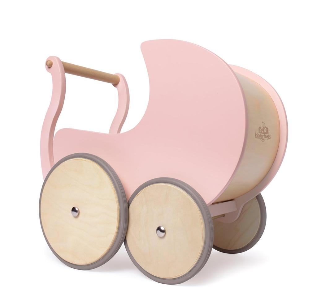 Kinderfeets Pram Walker 2in1 Vehicle 12 Months and Genuine Japanese Product & Walker/Hand (Ages Up) (Rose Pink)