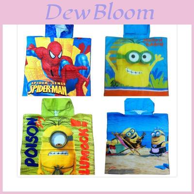 Spider Man Cotton Soft Absorbent Hooded Bath Towel For Kids Beach Pool Use