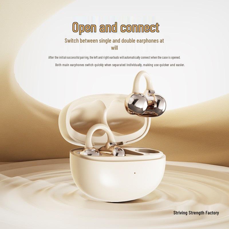 Bluetooth-Kopfhörer S6: Bequemes, Langanhaltendes Clip-On In-Ear-Design für Huawei-Nutzer