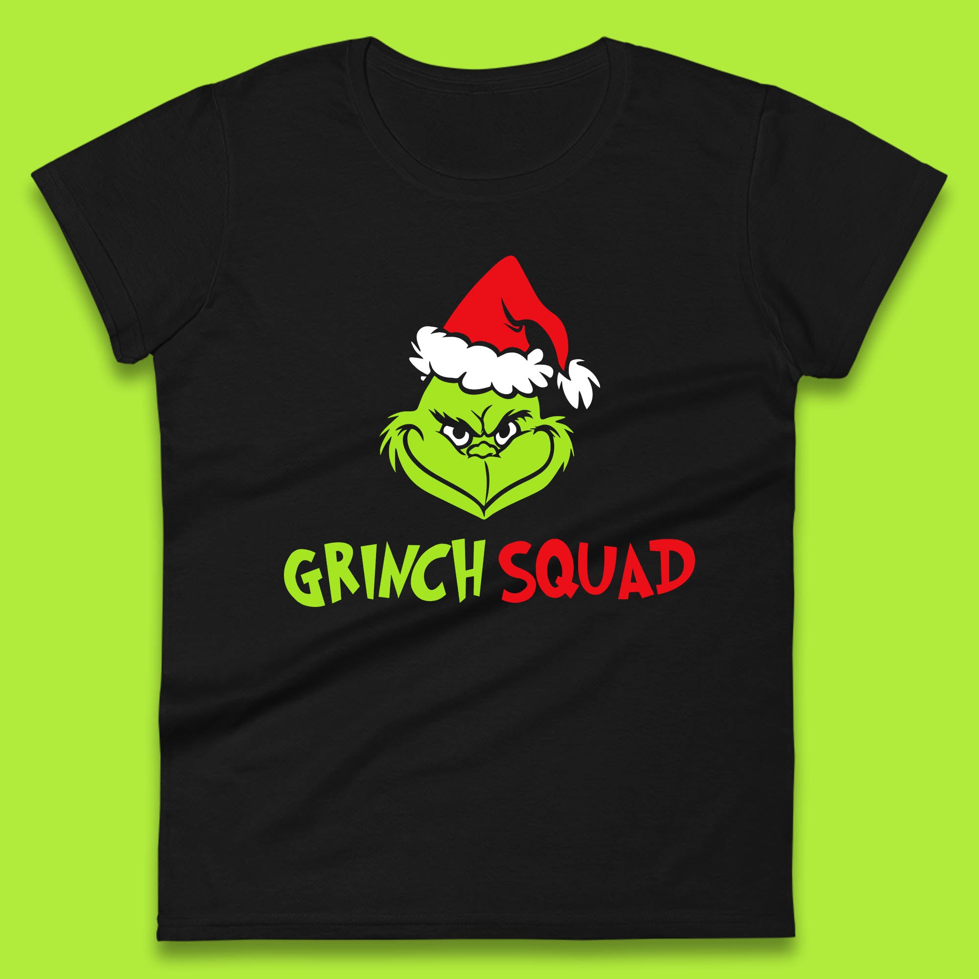 Grinch Squad Face Christmas Womens T Shirt Mens Tops Tees Unisex XL