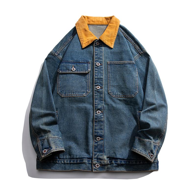 LEE 2026 Color Block Men’s Retro Denim Jacket - Loose Fit, Trendy, Slightly Wide