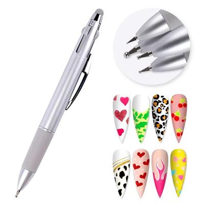 Drucktyp Nailart Punktierstift Kugelschreiber Design Professionelles Nailart Werkzeug Strasssteinchen Aufheber