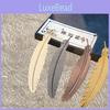 Ethnic Style Vintage Metal Feather Bookmark With Natural Design For Art Projects And Readers