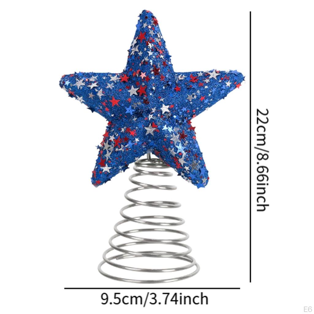 Christmas Tree Topper Decoration Romantic Unique Star Treetop Xmas Decor for Cafe