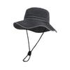 Spring and Summer Outdoor Mountaineering Fishing Visor Big Brim Breathable Bucket Hat British Retro Denim Sunscreen Hat