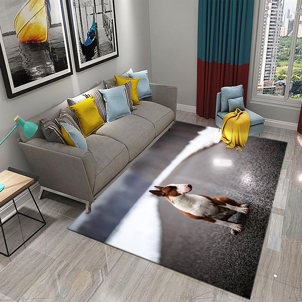 Rutschfeste Bodenmatte für Badezimmer, Küche, Balkon, Wohnzimmer, Schlafzimmer, Bodenteppich, niedlicher englischer Bulldoggen-Teppich