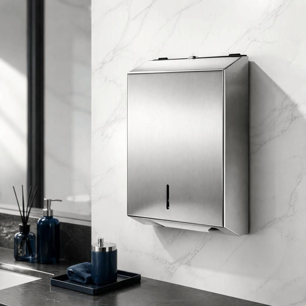 Wall Mount Paper Towel Dispenser Stainless Steel Paper Towel Dispenser  High-Traffic Locations