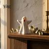 Compact Showcase Decorations Halloween Decoration, Resin Skull Ghost Mouth Gnome Figurine for Home Durable Craft Ornaments Table Tiered Tray,