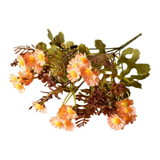 5 Stiele Künstliche Blumen UV-beständig Gefälschte Wildblumen Kunstblumen-Arrangements für Hochzeit Innen Außen Haus Garten Dekoration