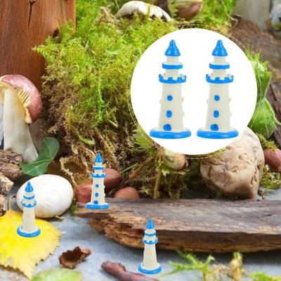 10 Adet Mini Fener Reçine Dekor El Sanatları Sahil Mikro Manzara Malzemeleri Süsleme Denizcilik Okyanus Figürü Kendin Yap Ev Aksesuarları
