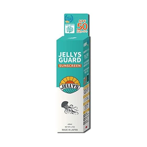 Sunscreen Cream Jelly's Guard SPF50+ PA++++ UV Protection Jellyfish Repellent Vanilla Scent 50ml