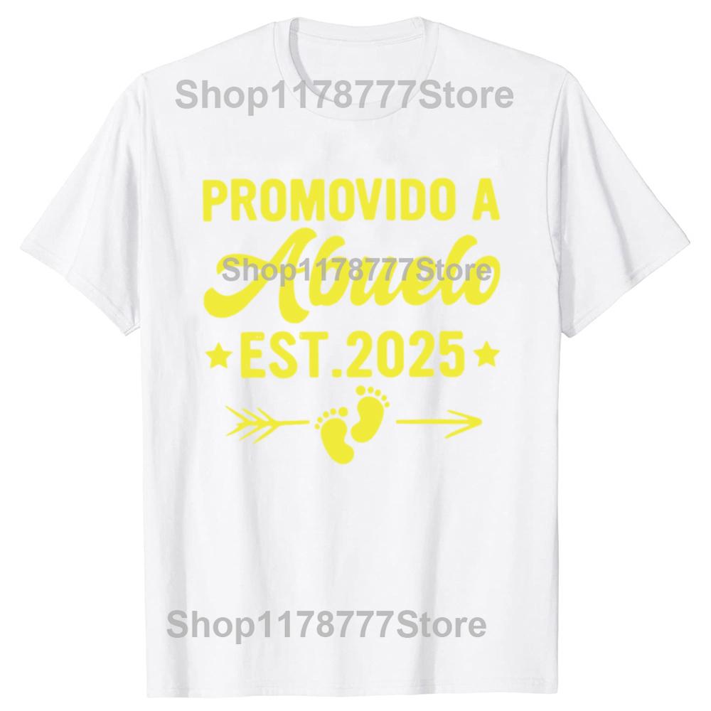 Promoted To Grandfather Spanish Grandpa T Shirts Cotton Birthday Gifts Mens Clothing Fashion Casual Loose Oversized T Shirt