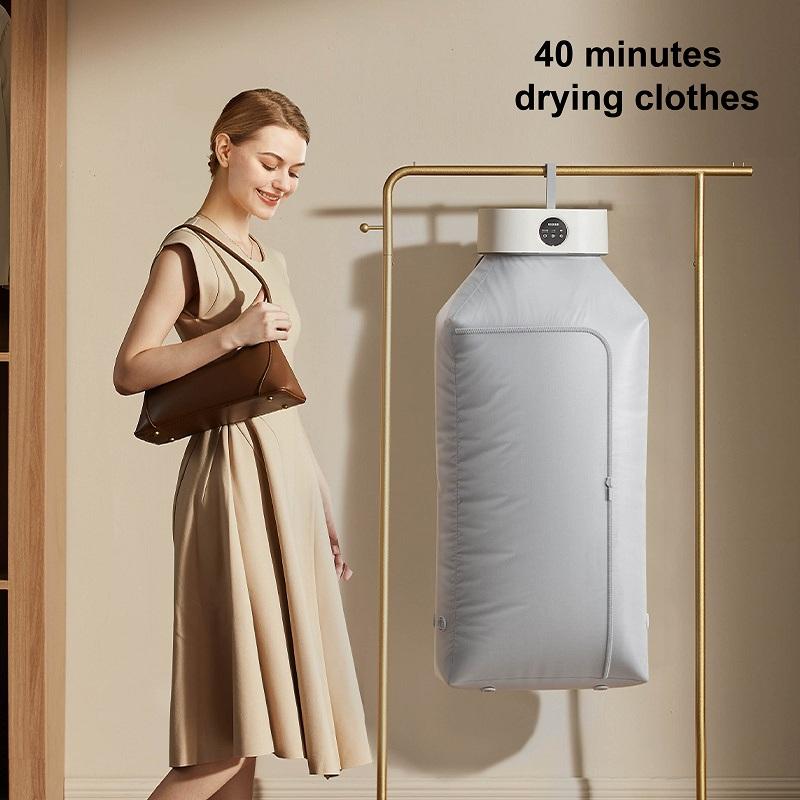600W Electric Clothes Dryer Smart Drying Rack Hang Dryer Machine Timing Warm Air Dryer UV Sterilization Dryer Dual Mode Drying