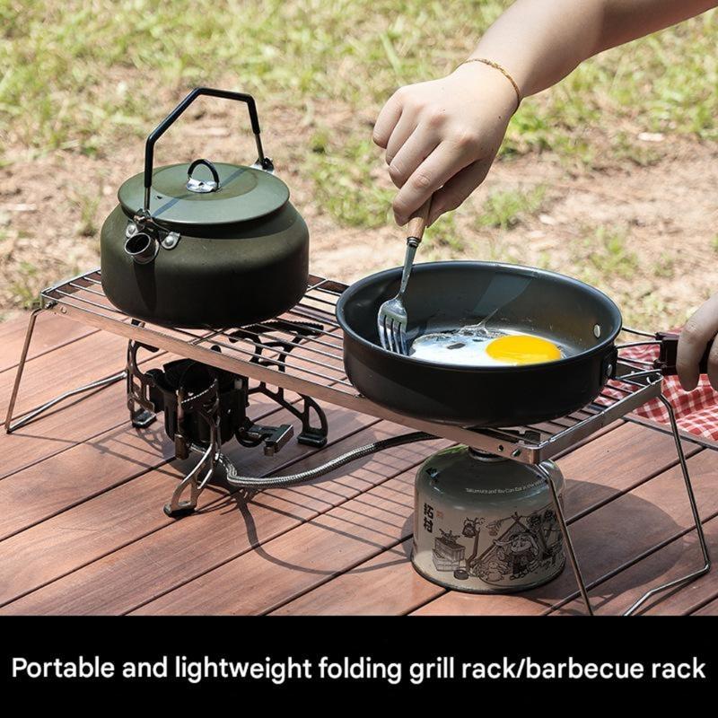 Corrosion Resistant Stainless Steel Portable Grills and Fire Pit Furnaces Bracket Grills for Enthusiasts and Hiking Use