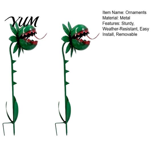 Outdoor Path Decorations for Home Venus Flytrap Garden Stake, Metal Carnivorous Plant Yard Decor, Weird Gothic Halloween Porch Decor Patio Lawn, Gift