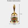 Alloy Hand Bell Dinner Bell Handicraft Engraved Peacock Hand Bell Loud and Clear Sound School Church Christmas BellAlloy Gift