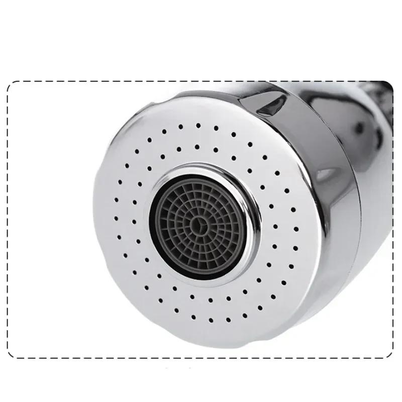 Kranforlenger 360° Justering Roterende Kran Vaskfilter Vannbobler Vannsparende Anti-Sprut Verktøy Kjøkken Bad Rekvisitter