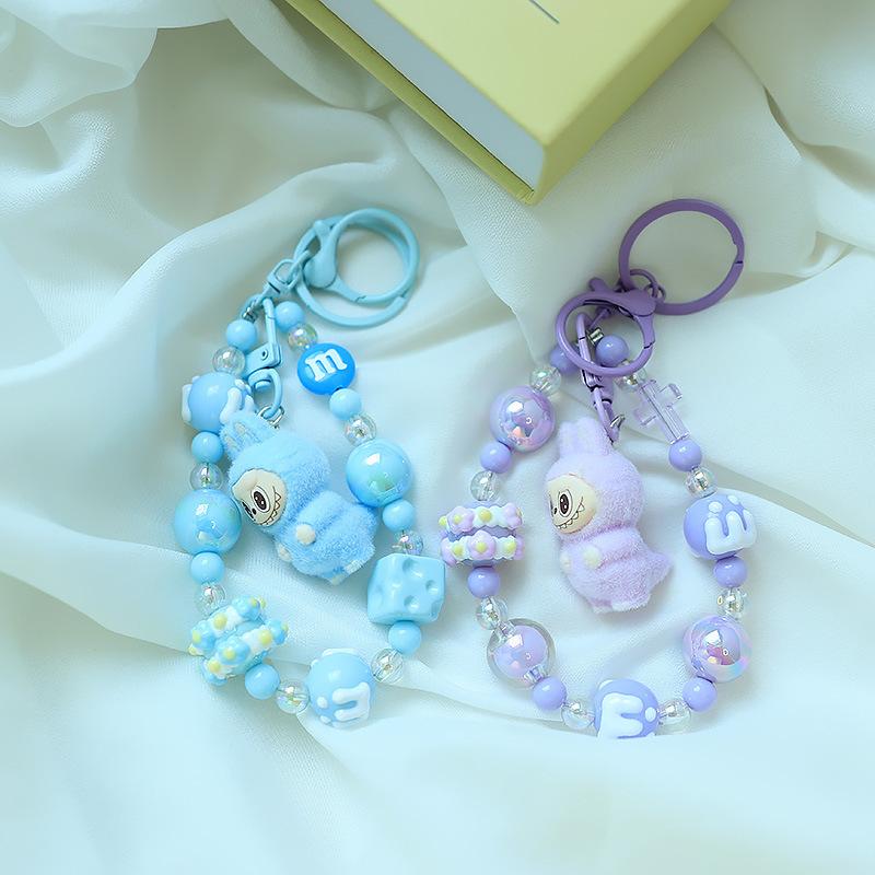 Cartoon Rabbit Keychain Pendant Cute Little Dinosaur Silicone Cute Bag Pendant Accessories Girlfriend Couple Gift