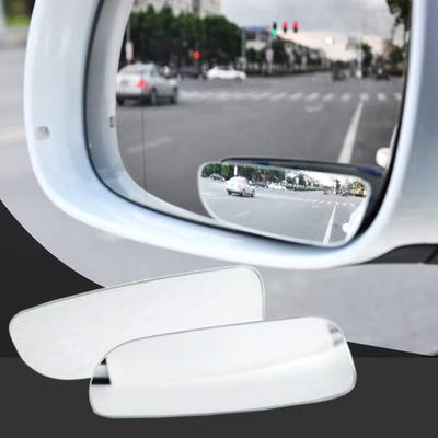 2Pcs 360 Degree Adjustable Blind Spot Mirror Car Auxiliary Rearview Convex Mirror Round Frame Wide Angle Mirrors For Car Reverse