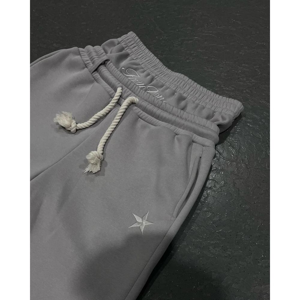 American Retro Double Layer Sweatpants Y2K Pants Mens Womens Solid Color Letter Graphic Embroidered Casual Baggy Sweatpants