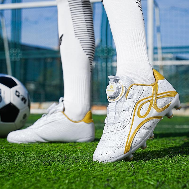 Kids Soccer Shoes Society TF/FG School Football Boots Cleats Grass Sneakers Boy Girl Outdoor Athletic Training Sports Footwear Size 28-39