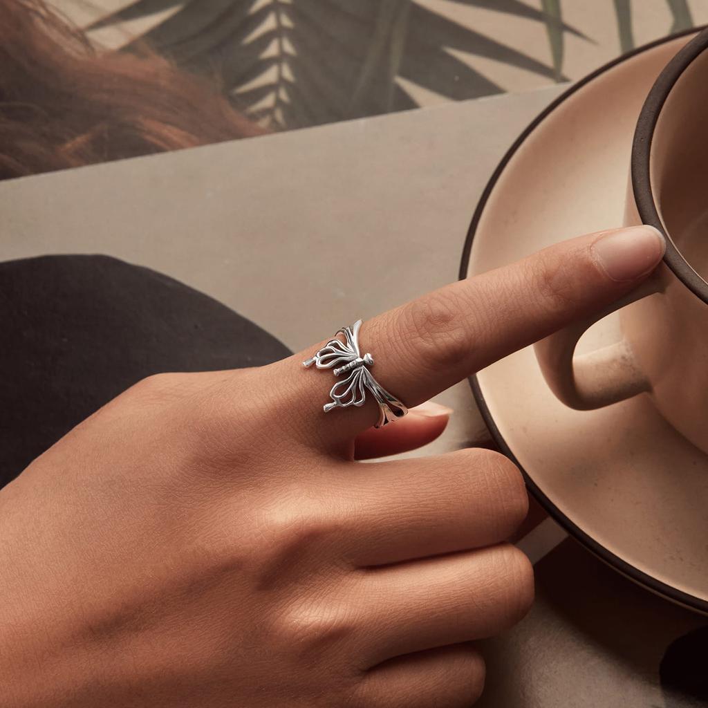 Silver Universal Ring Beautiful Butterfly Silver 925