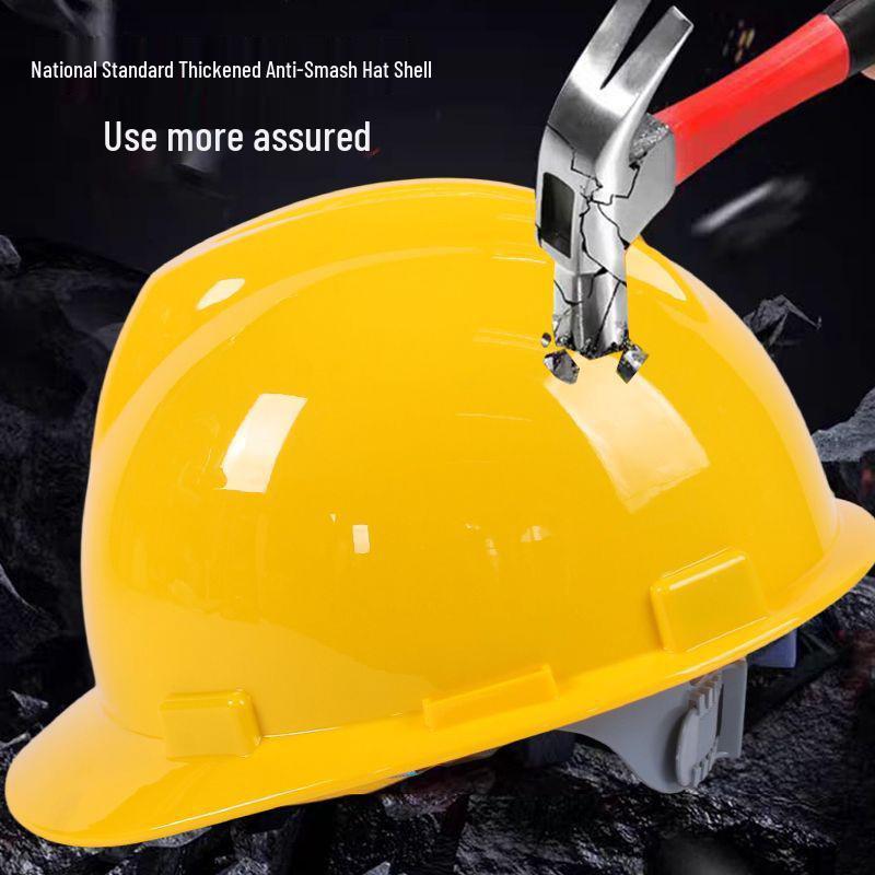 ABS Safety Helmet for Construction and Engineering - Breathable, Thickened, and Printed Design for Electrician Labor Protection.