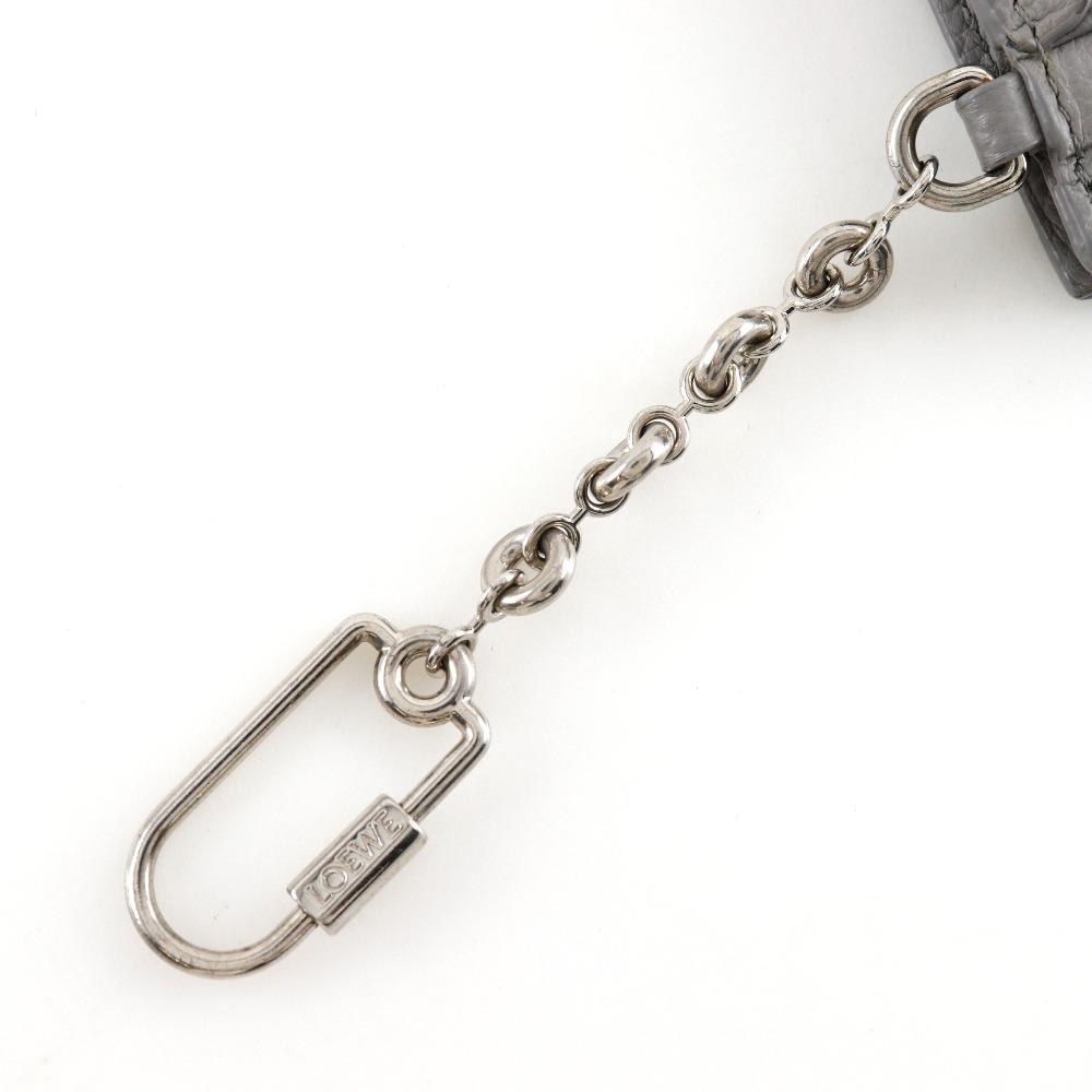 LOEWE anagram Card Case Square Card Holder Coin Purse Women Used