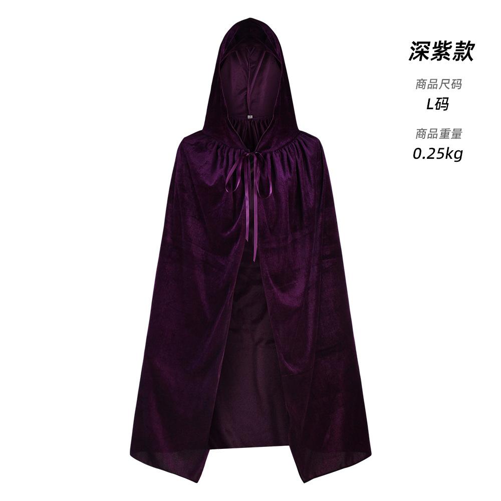Women's Hocus Pocus 2 Cosplay Dress Halloween Medieval Witch Costume with Cape Stage Performance Outfit