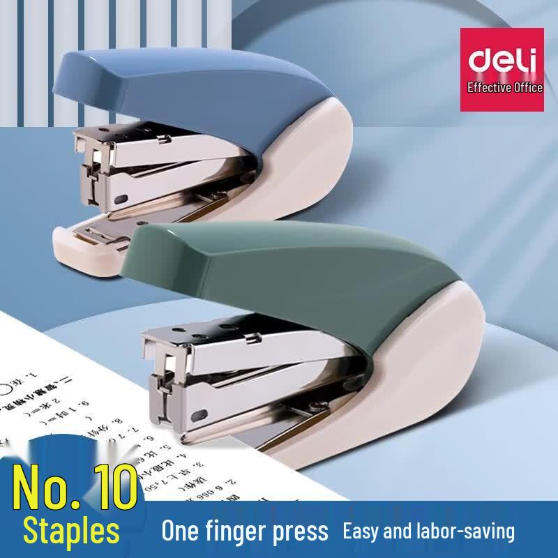 Deli 0367 Compact Effort-Saving Stapler (2-Pack)