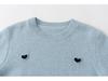 Korean Design 100% Pure Cashmere Heart Sweater - Thick Loose Fit, Versatile Casual Pullover for Women