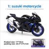 Motorcycle Model Alloy Toy With Inertia Function Design For Daily Gift Kids