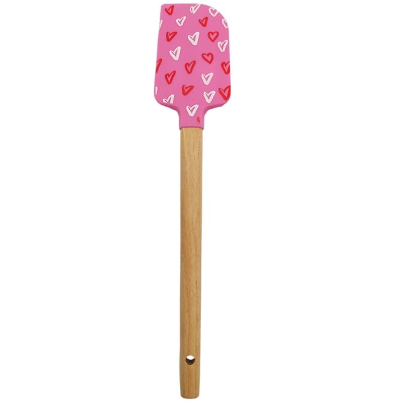 Butter Spatula Mixing Butter Scraper Wooden Handle Spoon Kitchen Baking Tool