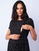 Casual Maternity Dress for INEZ Black Dot [Seraphin] Dress, Breastfeeding, Women's