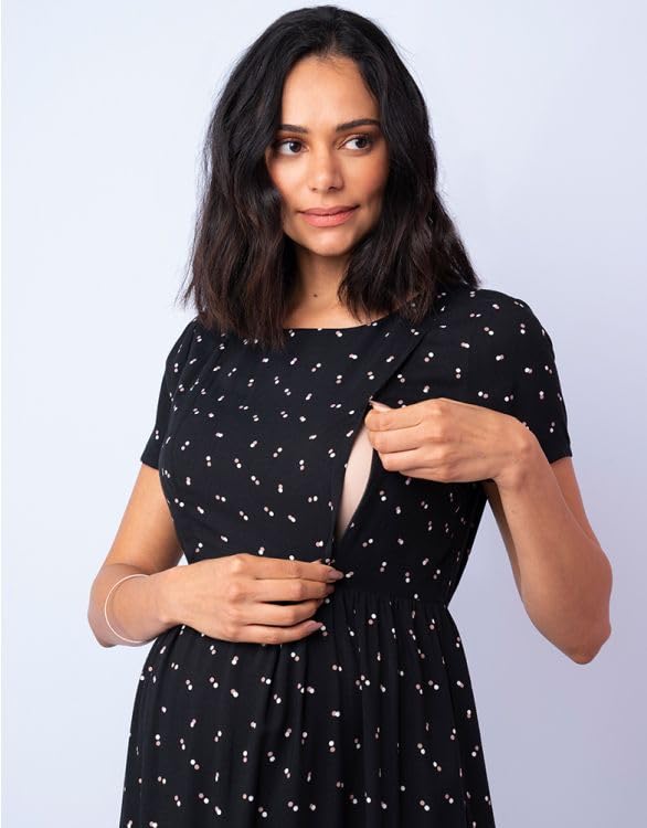 Rochie Maternitate Casual pentru INEZ Puncte Negre [Seraphin] Rochie, Alăptare, Femei