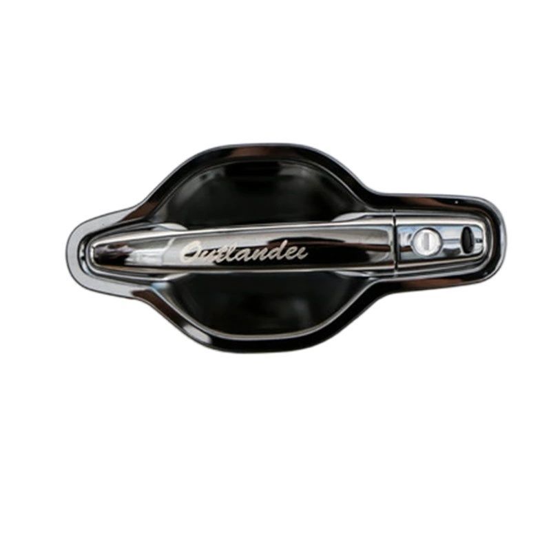 For Mitsubishi Outlander 2013 - 2015 2016 2017 2018   Door Handle Cover Bowl Frame Cover Trims Sticker Car Accessories