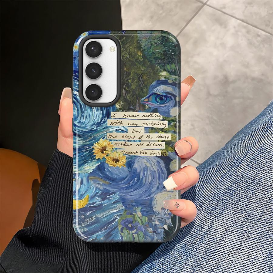 Van Gogh Starry Sunflowers Soft Cover Capa Phone Case for Samsung Galaxy S25 S23Ultra A26 S24 Ultra A36 A56 S23 S20 FE A16